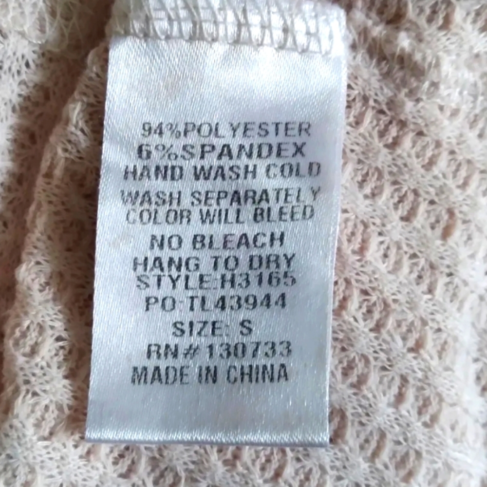 Umgee Embroidered Thermal Waffle Knit Sleeveless tunic dress, size Small - Picture 6 of 6